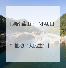 湖南蓝山：“小切口”推动“大民生”